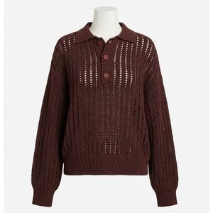 NEW Z SUPPLY looking glass polo sweater in sandlewood